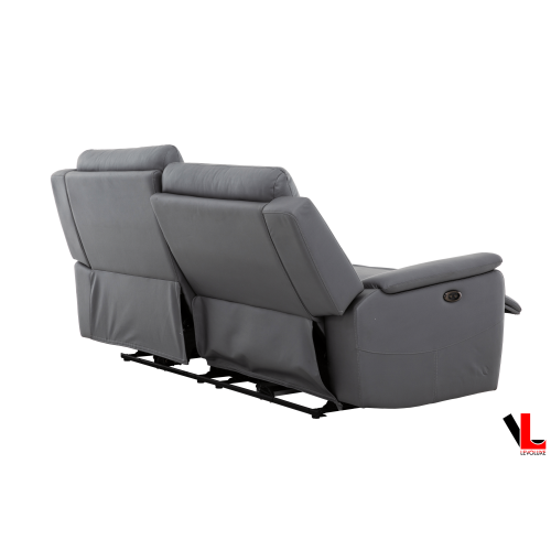 Ensemble de 3 pièces inclinable électrique Avante de Levoluxe avec divan, causeuse et fauteuil en acier Jaxxon