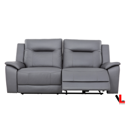 Levoluxe Avante 2 Piece Power Reclining Sofa and Loveseat in Jaxxon Steel