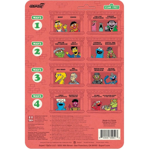 Super7 Sesame Street Reaction Figures Wave 04 - Chef Cookie Action Figure