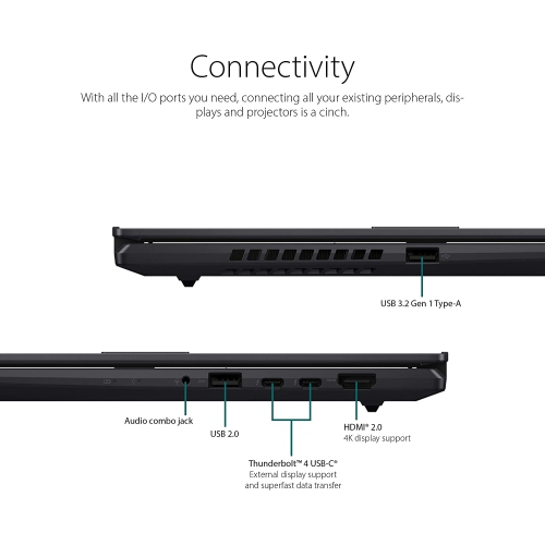ASUS Vivobook S 15 Laptop, Intel 14-Core i7-12700H, 15.6" FHD Display, Iris Xe Graphics, 24GB DDR4 1TB SSD, Backlit Keyboard, Fingerprint, TB4, WiFi