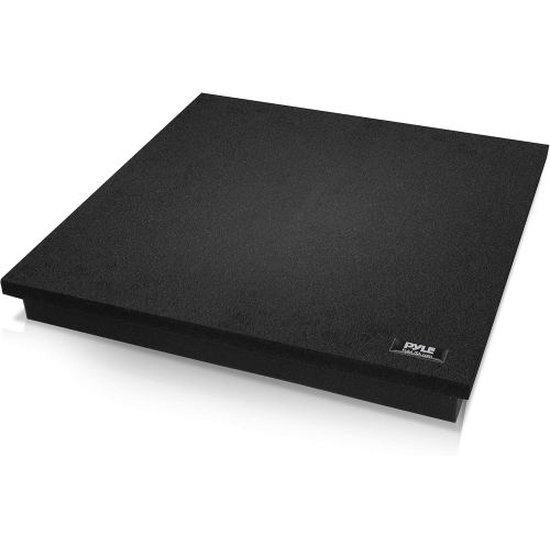 Pyle Sound Dampening Speaker Riser Foam - Audio Acoustic Noise Isolation Platform Pads Recoil Stabilizer w/ Rubber Base Pad For Studio Monitor,
