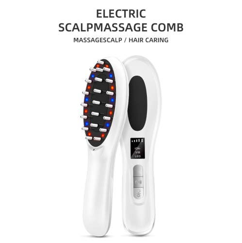 New household electric hair care comb negative ion hair care comb hair moisturizing liquid hair guide red and blue light vibration scalp massage comb