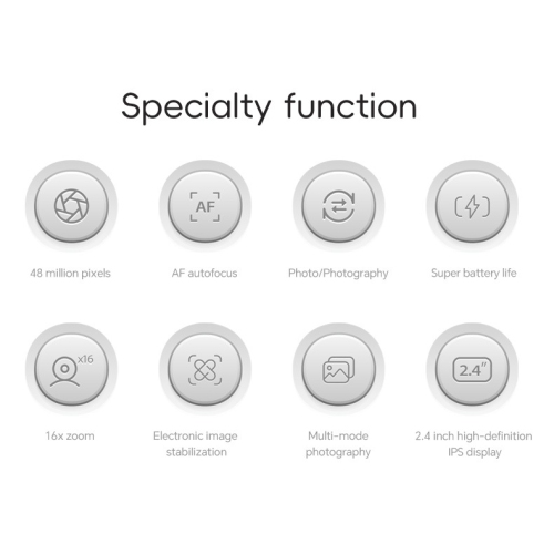 Digital camera CCD student Selfie HD camera portable digital camera anti-shake, wide-angle 2.4-inch HD screen-ivory beige + 32G memory card