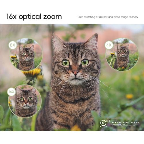 Appareil photo numérique CCD ÉTUDIANT Selfie Caméra HD Portable Appareil photo numérique anti-tremblement, écran HD grand-angle 2,4 pouces - Blanc +