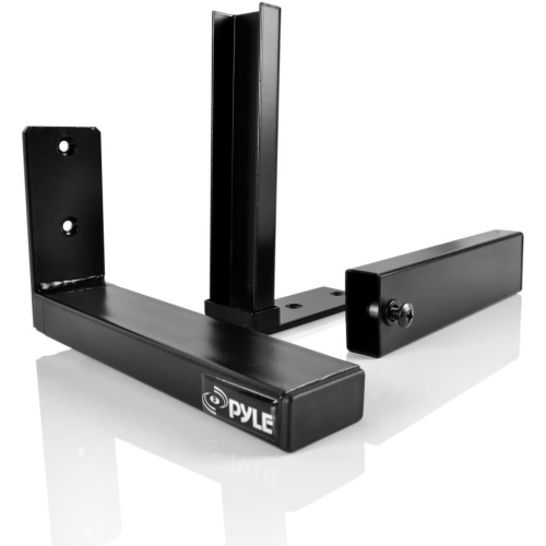 Pyle Speaker Wall Mount, Pair of Speaker Stands, Sound Bar Speaker, Large or Small Speakers, Center Channel Speaker Wall Mount, Adjustable &