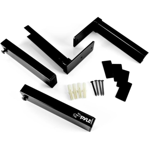 Pyle Speaker Wall Mount, Pair of Speaker Stands, Sound Bar Speaker, Large or Small Speakers, Center Channel Speaker Wall Mount, Adjustable &