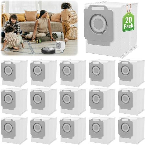 20 Pack Vacuum Dust Bags Compatible with iRobot Roomba Bags. iRobot Vacuum Cleaner Bags Automatic Dirt Disposal Bags
