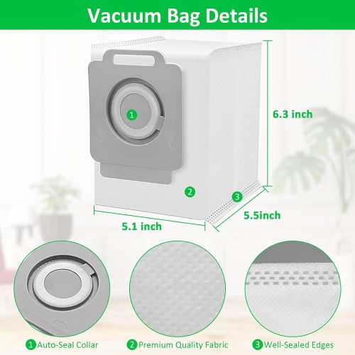 20 Pack Vacuum Dust Bags Compatible with iRobot Roomba Bags. iRobot Vacuum Cleaner Bags Automatic Dirt Disposal Bags