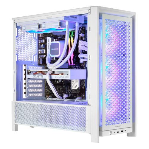 TECHNOID Ultimate White Gaming PC – NVIDIA Geforce RTX 5070 Ti – AMD Ryzen 9 9950X3D – 32GB DDR5 – 2TB SSD – AI Ready – VR Compatible – Win 11 Home
