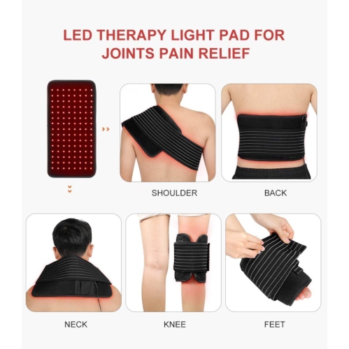 New 16'' X 7.9'' LED 660nm Red Light Therapy and 850nm Near Infrared Light Therapy Devices Large Pads Wearable Wrap for Pain