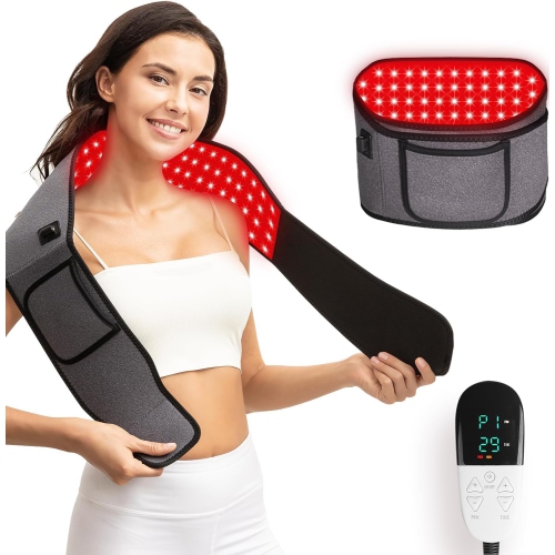 Red Light Therapy Wrap Belt for Body, Men and Women Gift,100 LEDs,5Gears 9Timers Remote Control, 660nm&850nm Infrared Light Therapy for Back, Waist,