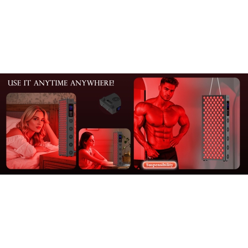 Red Light Therapy Panel for Muscle Recovery – 150 x 5W Dual-Chip LEDs, 660nm & 850nm, 183mW/cm² High Output, Adjustable Stand, Timer & Pulse Modes,