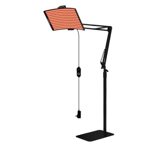 Red Light Therapy Panel for Face & Body – 256 LEDs, Adjustable Brightness & Timer, Full Body Infrared Therapy Lamp with Stand, Pain Relief & Skin