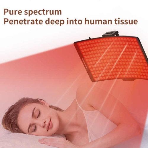 Red Light Therapy Panel for Face & Body – 256 LEDs, Adjustable Brightness & Timer, Full Body Infrared Therapy Lamp with Stand, Pain Relief & Skin