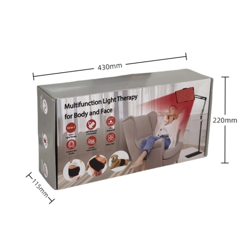 Red Light Therapy Panel for Face & Body – 256 LEDs, Adjustable Brightness & Timer, Full Body Infrared Therapy Lamp with Stand, Pain Relief & Skin