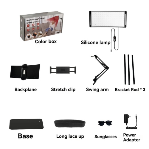 Red Light Therapy Panel for Face & Body – 256 LEDs, Adjustable Brightness & Timer, Full Body Infrared Therapy Lamp with Stand, Pain Relief & Skin