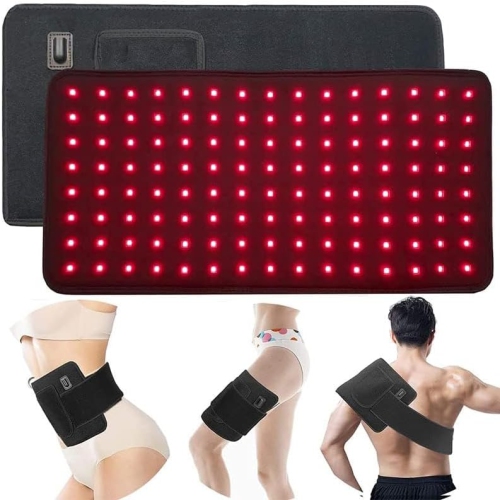 Infrared Red Light Therapy Belt Device for Body Pain Waist, Light Therapy Heated Belt with Timer, 660nm 850nm Red Infrared Light, 5 Gear Adjustable,