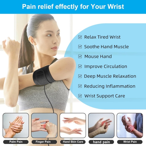 Red Light Therapy Hand Wrap, Near Infrared Light Therapy Belt Wearable Infrared Wrap Neck Face Chin Knee Ankle with 660nm 850nm Infrared Light for