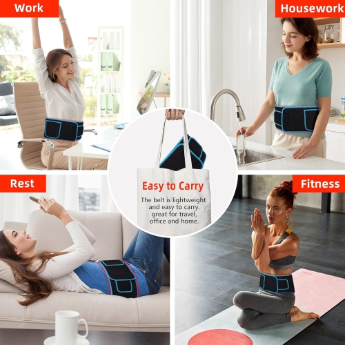 105 beads infrared therapy belt, warm uterus and waist protection, dysmenorrhea, infrared therapy lamp, therapy belt black