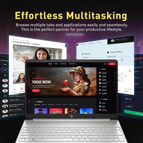 HP 15.6" FHD Laptop, Intel i5-1135G7,1.16TB Storage(1TB SSD +160GB Docking Station Set), 16GB DDR4 RAM, Intel Iris Xe Graphics, Win 11 Pro, Silver