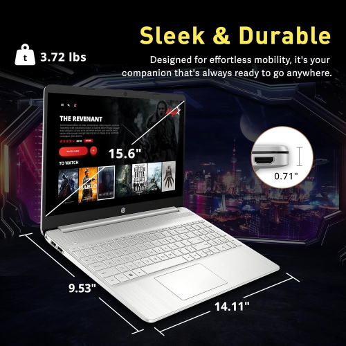 HP 15.6" FHD Laptop, Intel i5-1135G7,1.16TB Storage(1TB SSD +160GB Docking Station Set), 16GB DDR4 RAM, Intel Iris Xe Graphics, Win 11 Pro, Silver