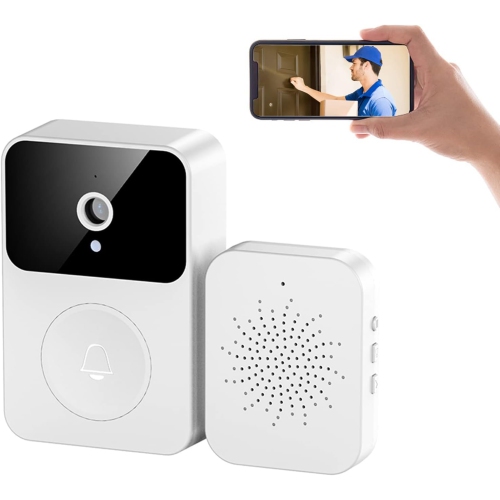 Smart Wireless Video Doorbell, WiFi Rechargeable with HD Night Vision, Two-Way Calls, Photo & Recording, APP Control, Intelligent Visual Intercom,