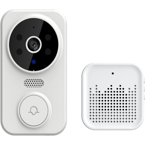 Smart WiFi Video Doorbell Camera with Chime, Smart Video Doorbell Wireless HD Camera PIR Motion Detection IR Alarm Security Doorbell WiFi Intercom