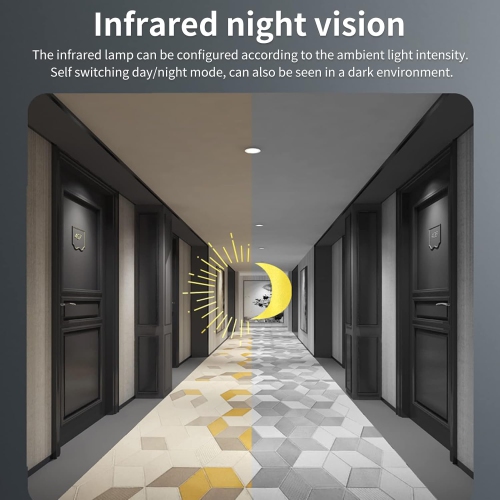 Smart WiFi Video Doorbell Camera with Chime, Smart Video Doorbell Wireless HD Camera PIR Motion Detection IR Alarm Security Doorbell WiFi Intercom