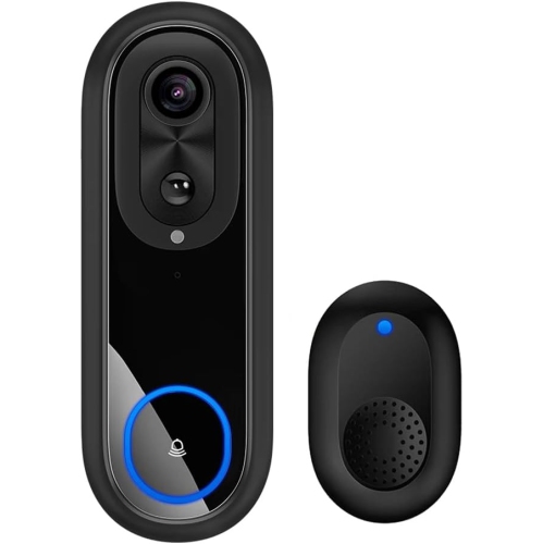 Smart 1080P Video Doorbell – 2MP, 160° Wide View, Dual-Band Wi-Fi, 7000mAh Battery, PIR Detection, 5m Night Vision, Two-Way Audio, Cloud/SD Storage,