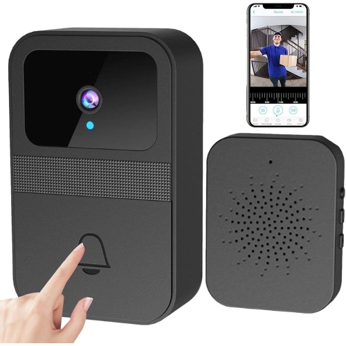 Smart Wireless Video Doorbell – Two-Way Audio & Video Chat for up to 10 Users, Dual Voice Changer, Adaptive IR Night Vision, Motion Detection Alerts,