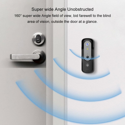 Wireless 2.4 GHz Private Video Doorbell with 4.3" IPS Display - 1080 P/720 P Recording, 160° Ultra Wide Angle Lens, 4000 mAh Battery, SD Card Storage