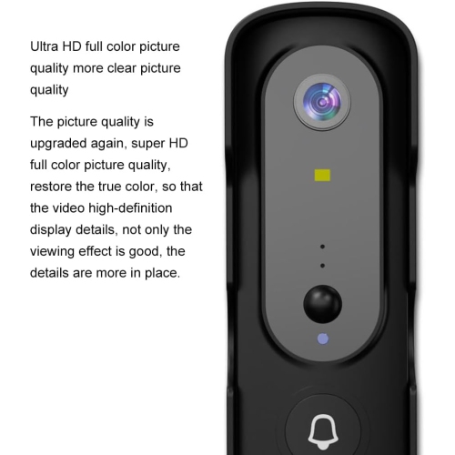 Wireless 2.4 GHz Private Video Doorbell with 4.3" IPS Display - 1080 P/720 P Recording, 160° Ultra Wide Angle Lens, 4000 mAh Battery, SD Card Storage