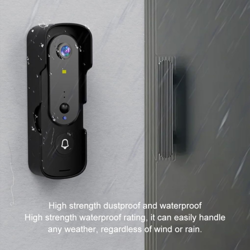 Wireless 2.4 GHz Private Video Doorbell with 4.3" IPS Display - 1080 P/720 P Recording, 160° Ultra Wide Angle Lens, 4000 mAh Battery, SD Card Storage