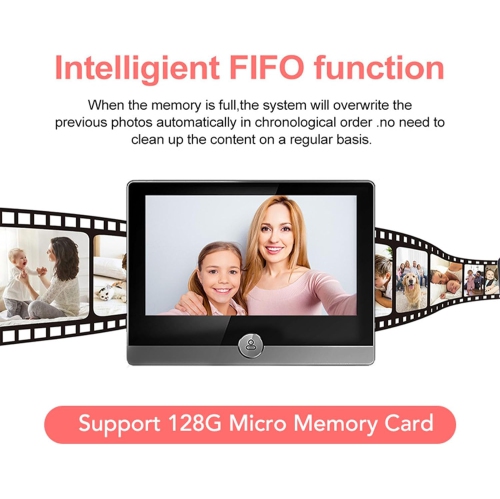 Door Spy Camera, WiFi Door Spy, 1080P, 4.3 Inch Screen, Video Doorbell Camera, Two-Way Intercom System, PIR Detection, Visual Doorbell