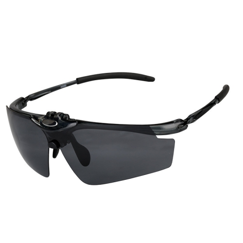 Lunettes de vélo d'extérieur Fishing Running Lunettes de sport pour hommes et femmes Lunettes de soleil polarisées - Noir