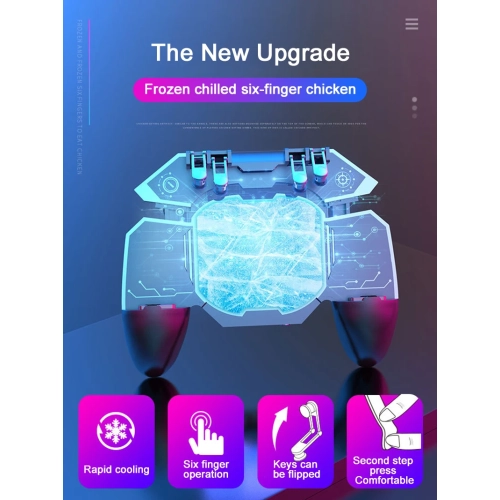 Chicken-eating artifact game handle six-finger operation semiconductor heat dissipation ice-sealed cooling heat dissipation handle suitable for