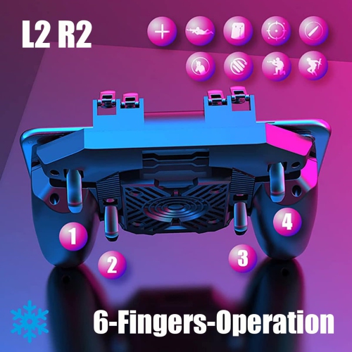 Chicken-eating artifact game handle six-finger operation semiconductor heat dissipation ice-sealed cooling heat dissipation handle suitable for