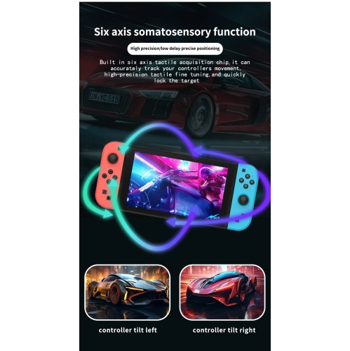 Switch wireless Bluetooth controller joycon left and right handles with hand strap with sleep wake-up function - purple yellow