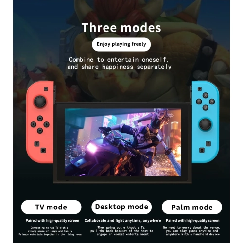 Switch wireless Bluetooth controller joycon left and right handles with hand strap with sleep wake-up function - purple yellow