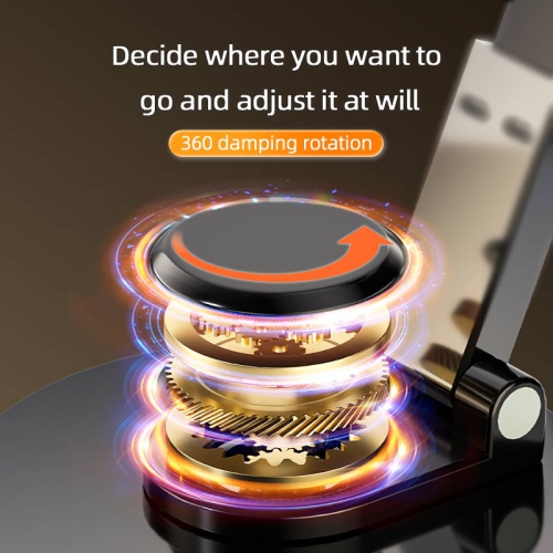 Mobile phone stand desktop multi-function folding rotating vibrato live broadcast stand lazy mobile phone stand - Q10-M bright moon white