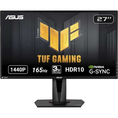 ASUS TUF Gaming 27 inch 2K HDR Gaming Monitor - QHD (2560 x 1440), 165Hz (Supports 144Hz), 1ms, Extreme Low Motion Blur