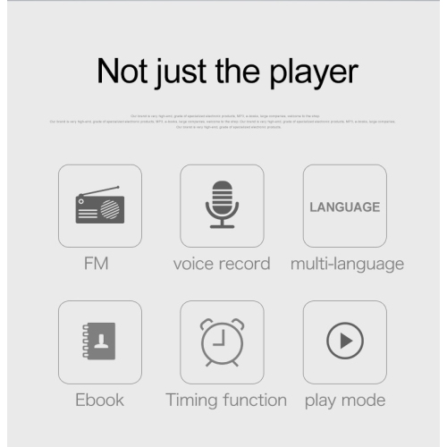 Silver Ultra-portable MP3 player with FM radio – 1.2" screen, lossless audio, expandable storage, long battery life – ideal for running, traveling