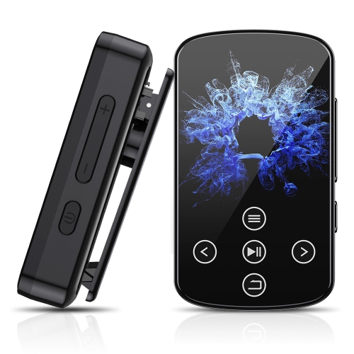 GREEN SCENIC  Portable Bluetooth Mp3 Player \w Fm Radio, Voice Recorder, E-Book Reader – 1.5 Inch Touch Screen, 210Mah Battery, Lightweight Clip-On
