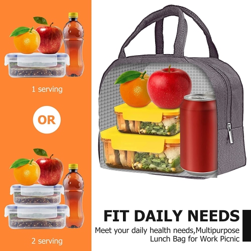 Insulated lunch bag for kids and adults, tote lunch bag with aluminum foil for work, school, picnic, outdoor