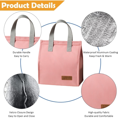 Unisex insulated lunch bag for work, office, student, picnic or travel