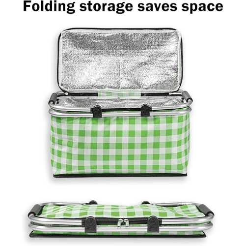 Insulated Picnic Basket Cooler Bag with Leak-proof Lining, 26L Large Capacity for Outdoor Activities, Travel, Beach, Camping