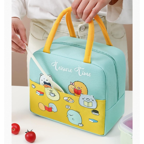 Cute Lunch Box Women's Reusable Lunch Bag Tote Fresh Bag Cooler Tote Picnic Work Suitable