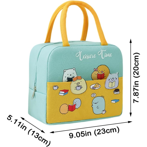 Cute Lunch Box Women's Reusable Lunch Bag Tote Fresh Bag Cooler Tote Picnic Work Suitable