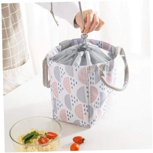 Women's lunch bag drawstring tote bag insulated bag cooler bag bottle insulated lunch box bag milk insulated bag