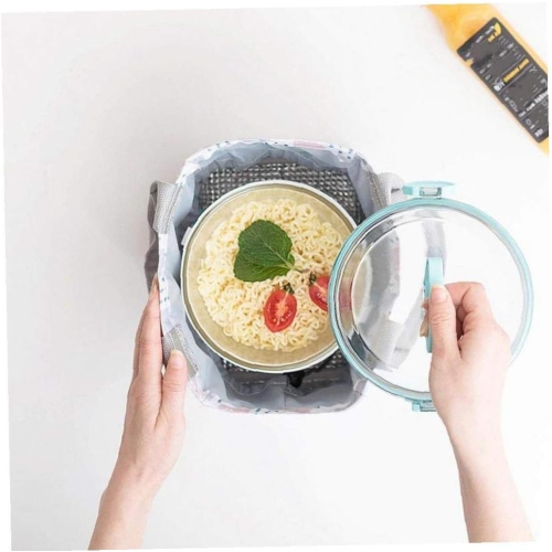 Women's lunch bag drawstring tote bag insulated bag cooler bag bottle insulated lunch box bag milk insulated bag